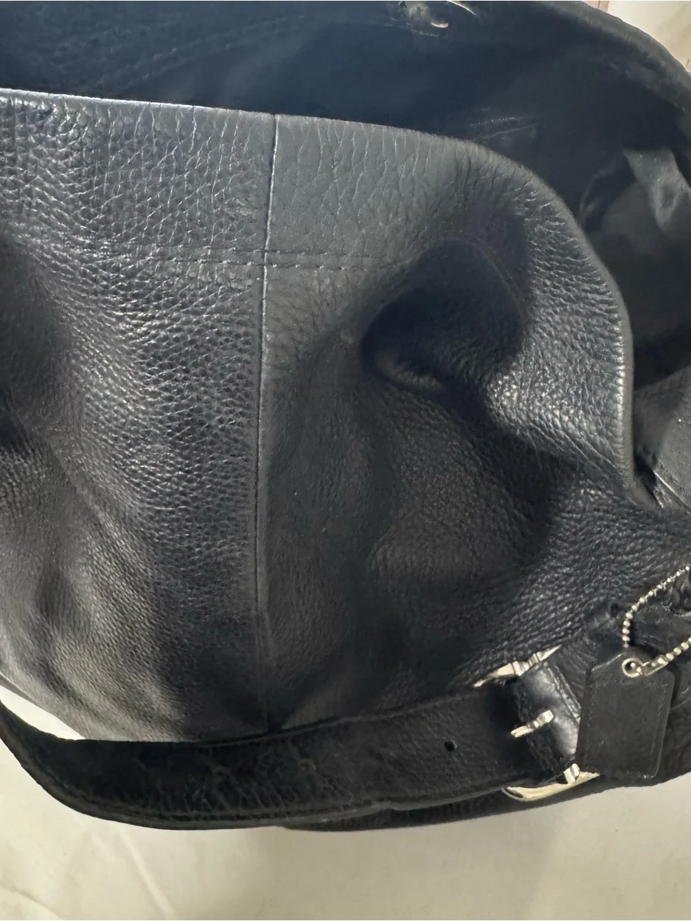 Coach Penelope Vintage Women’s Black Pebbled Leather Shoulder Hobo EUC F16535 - Picture 11 of 14